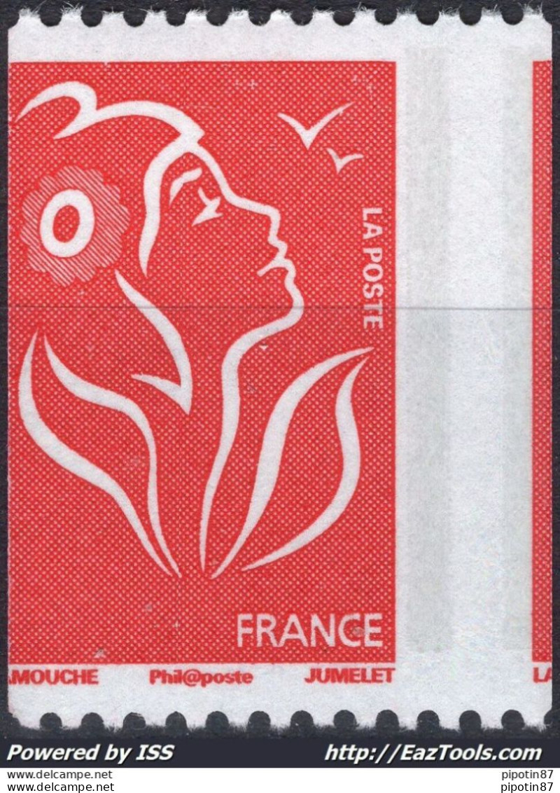 FRANCE MARIANNE DE LAMOUCHE N° 3743 NEUF ** SANS CHARNIERE VARIÉTÉ DE PIQUAGE - Unused Stamps