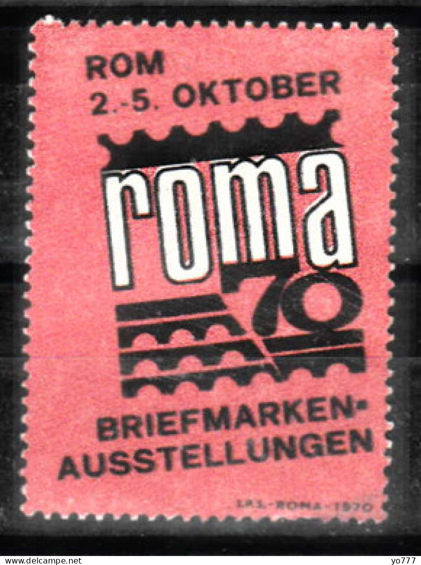 VV-181 1970 ROMA STAMPS FAIR VIGNETTE MH* - Autres & Non Classés