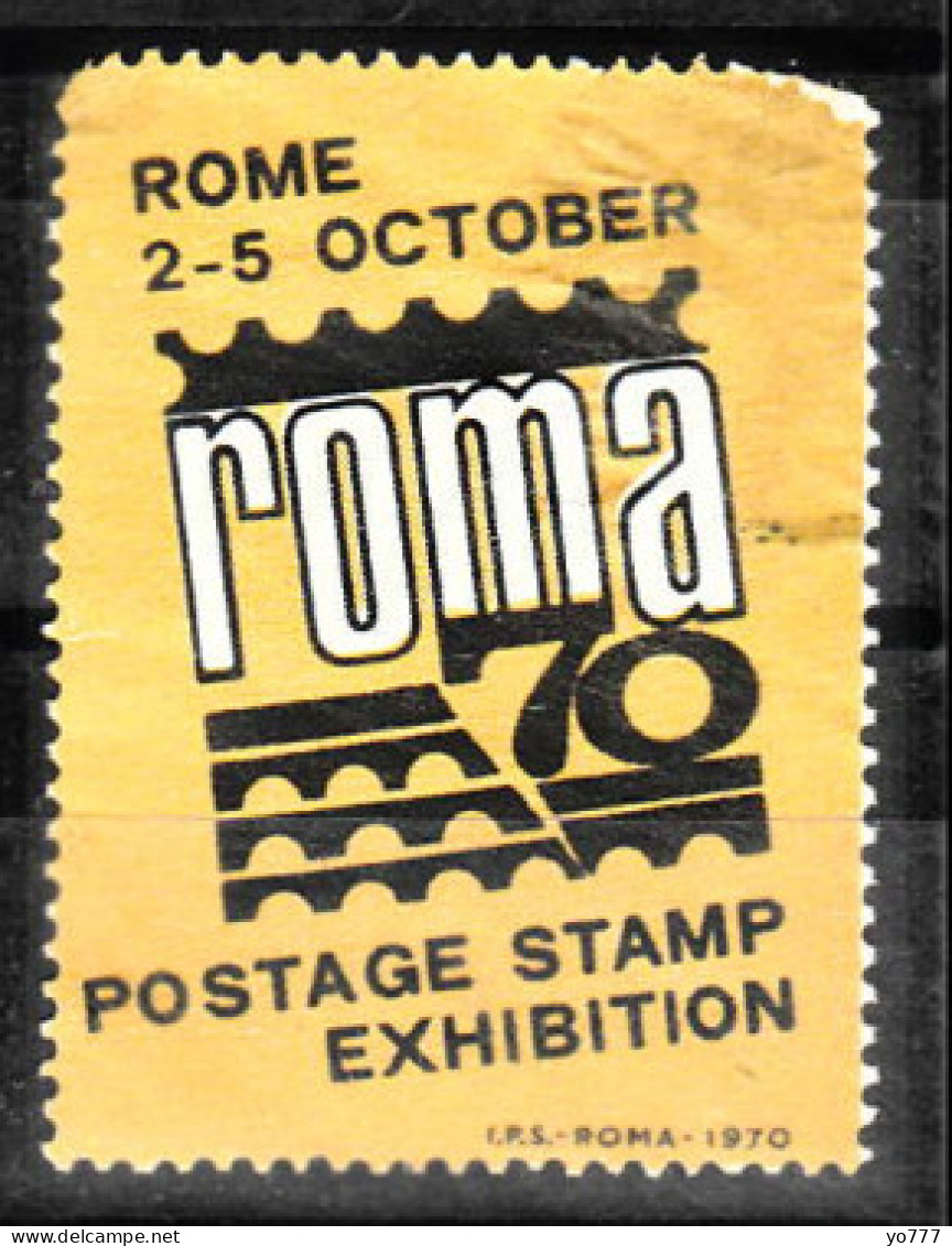VV-182 1970 ROMA STAMPS FAIR VIGNETTE Used - Other & Unclassified