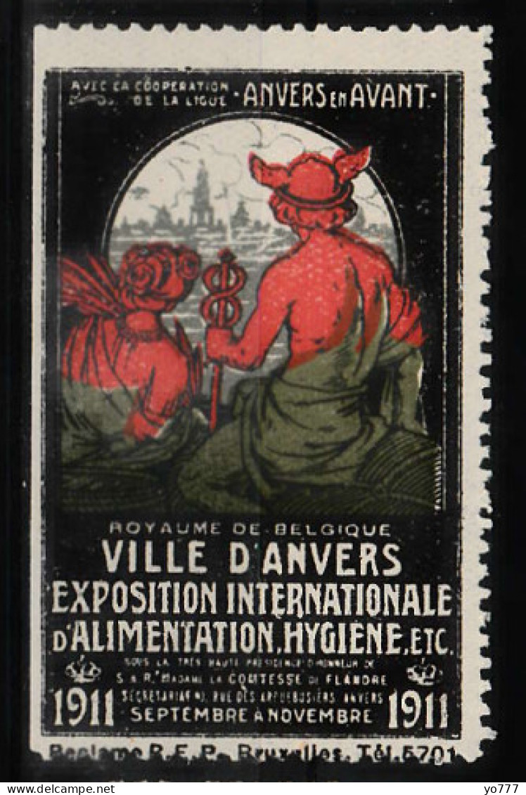 VV-185 1911 Belgium Ville D'Anvers Vignette MNH** - Otros & Sin Clasificación