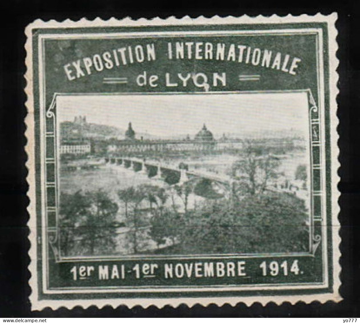 VV-192 1914 Lyon Exposition Internationale Vignette No Gum - Altri & Non Classificati