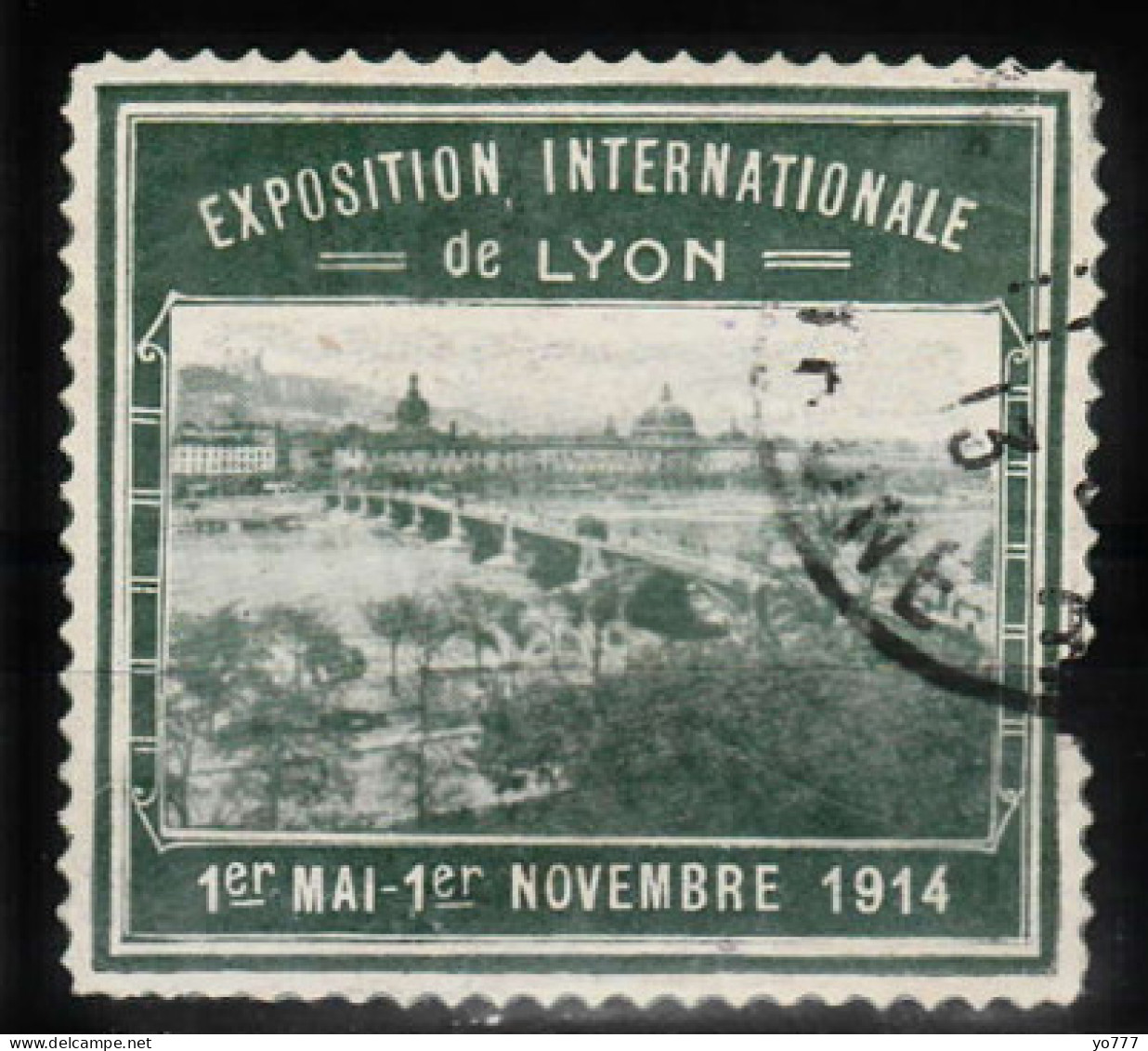 VV-193 1914 Lyon Exposition Internationale Vignette No Gum - Autres & Non Classés