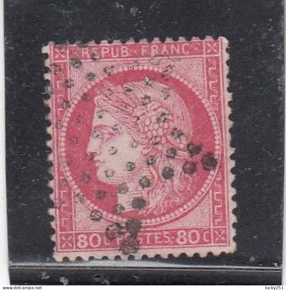 France - Année 1871/75 - N°YT 57 - Type Cérès - Oblitération Etoile Muette - 80c Rose - 1871-1875 Ceres