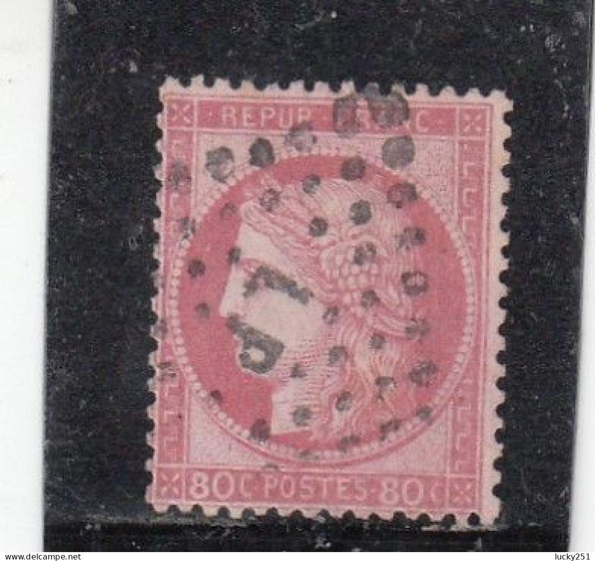 France - Année 1871/75 - N°YT 57 - Type Cérès - Oblitération Ambulant - 80c Rose - 1871-1875 Ceres