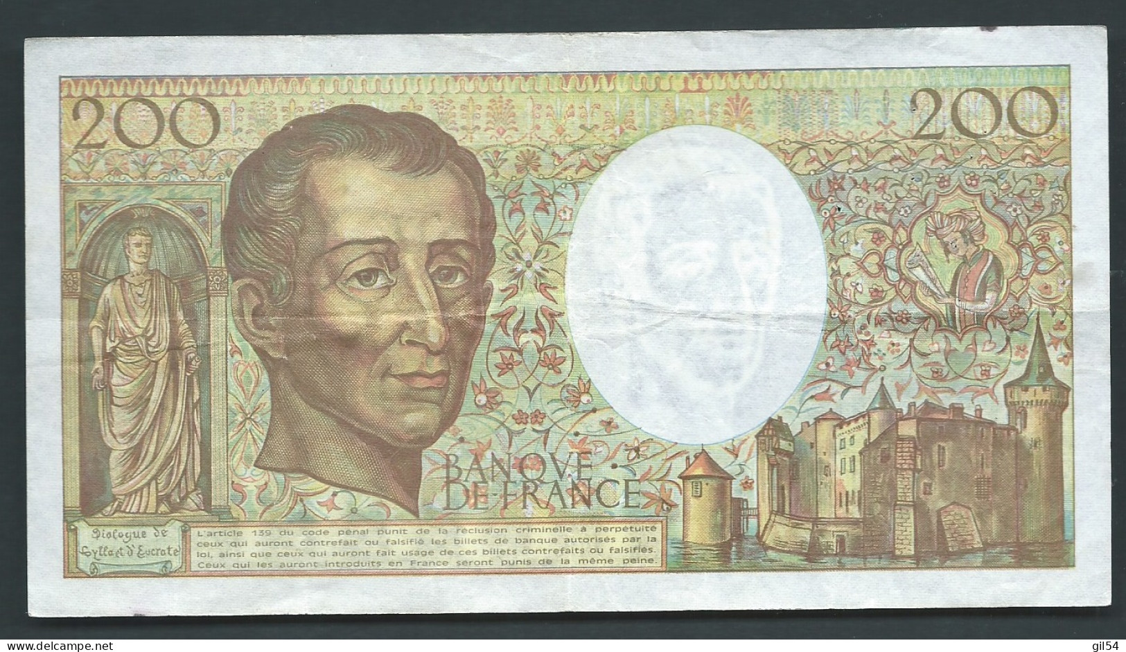  FRANCE - 1 Billet De 200 Francs Montesquieu / 1992 - 706490 C.118 -- Laura 12602 - 200 F 1981-1994 ''Montesquieu''