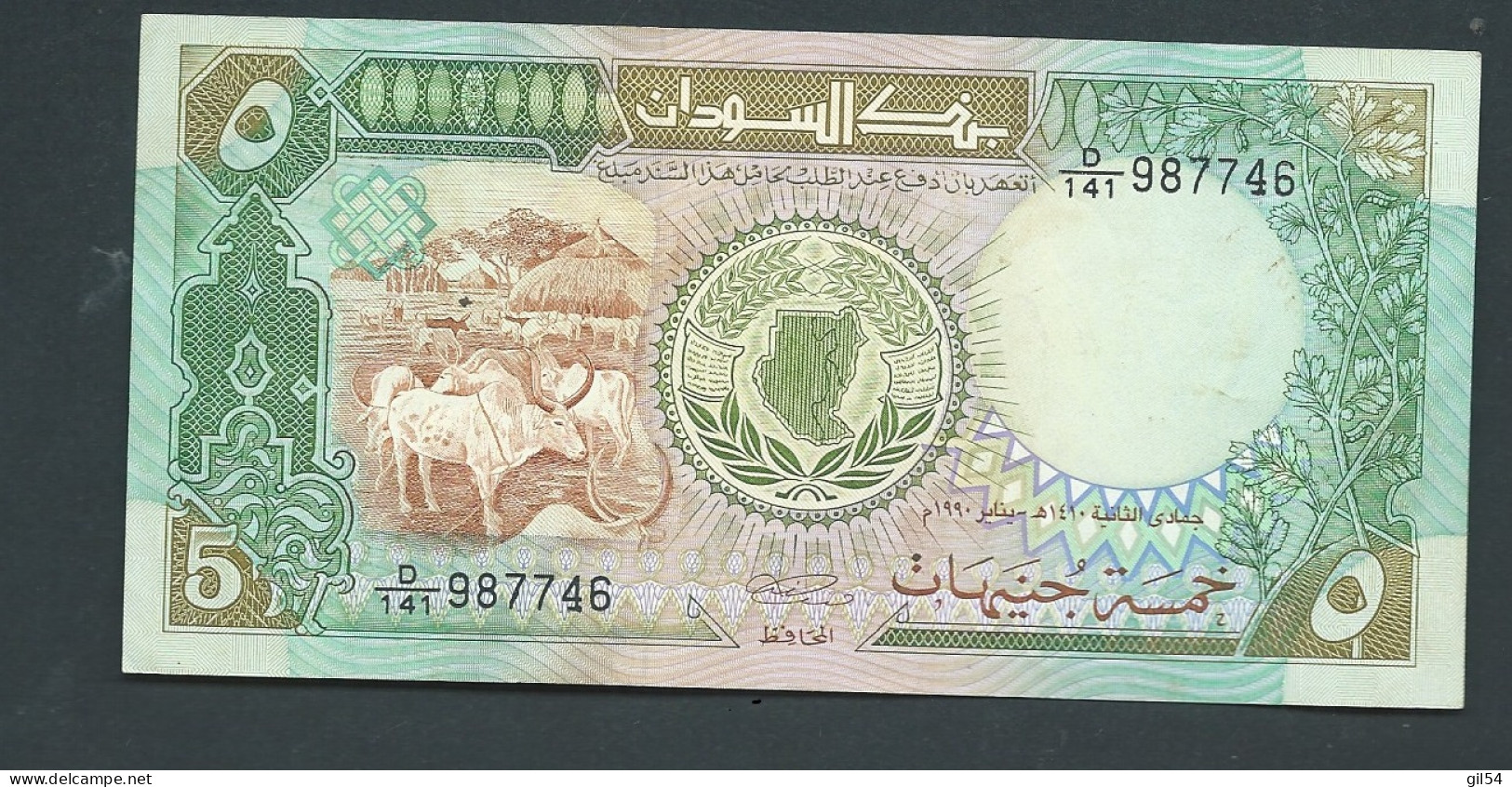 Soudan - 5 Pounds - 1990 - - NEUF  - D/141 987746- Laura 12604 - Sudan