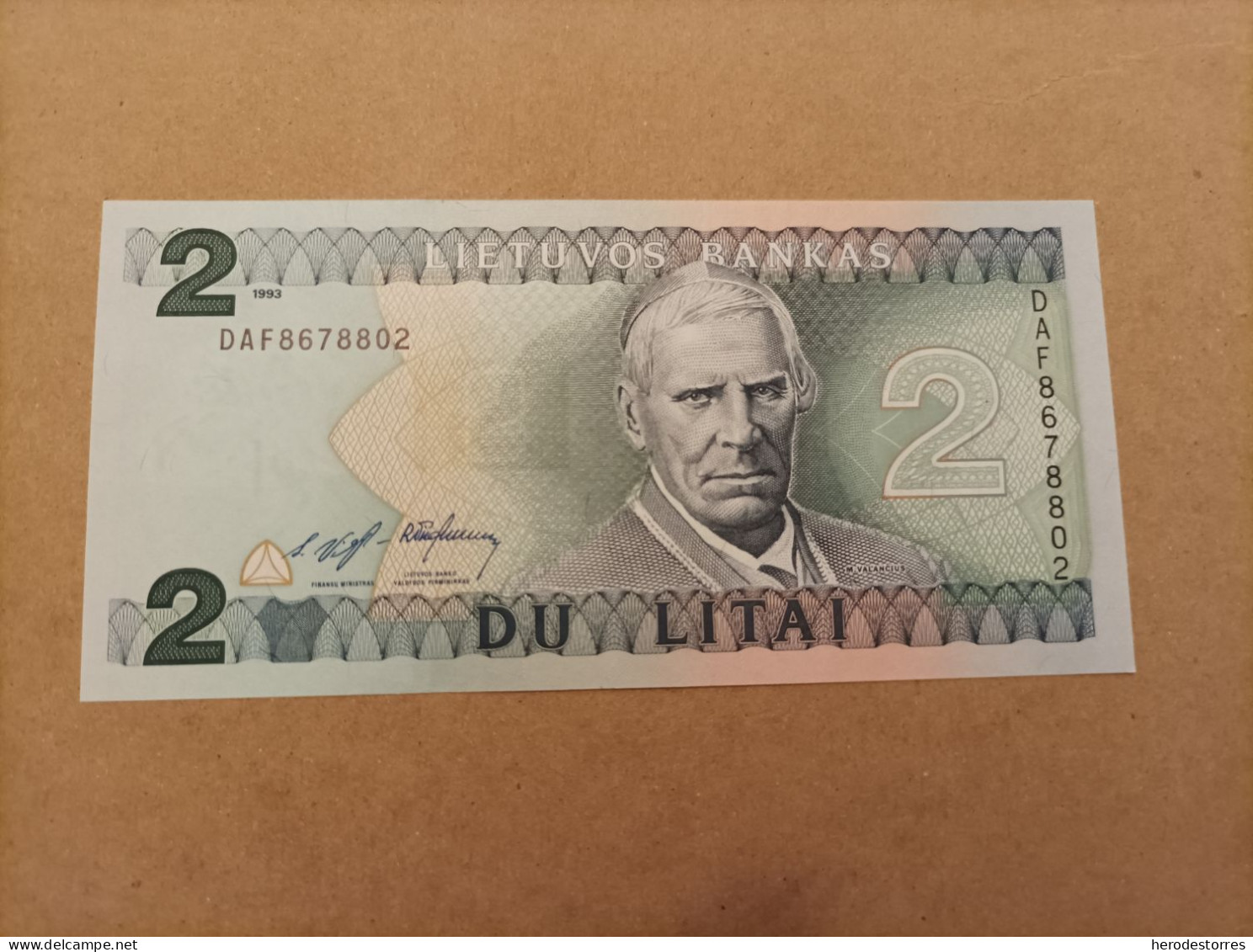 Billete De Lituania De 2 Litas, Año 1993, UNC - Lituania