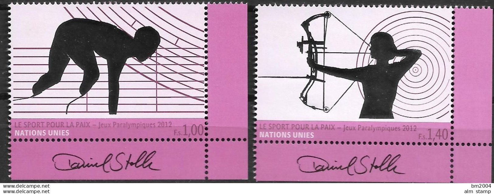 2012 UNO Genf  Mi. 795-6**MNH   Paralympische Sommerspiele, London - Ungebraucht