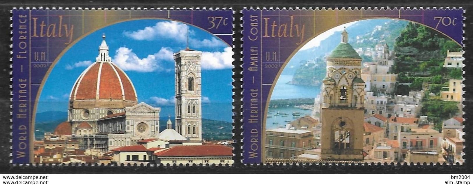 2002 UNO NEW YORK   MI. 904-5 **MNH  UNESCO-Welterbe: Italien. - Ungebraucht