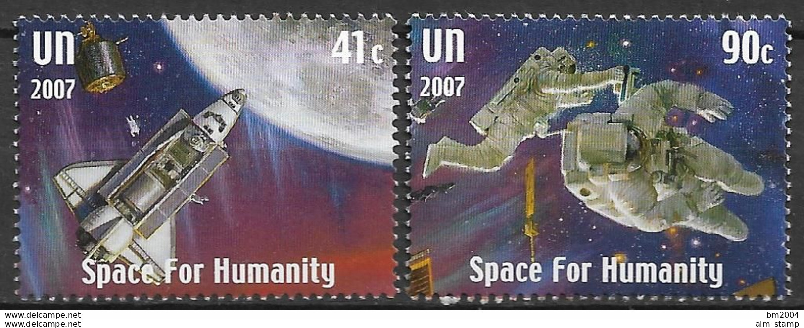 2007 UNO NEW YORK   MI.1075-6 *MNH  .50 Jahre Weltraumfahrt - Blocs-feuillets