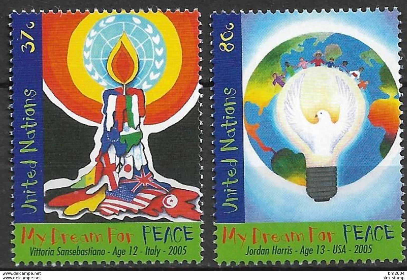2005 UNO NEW YORK   MI.994-5**MNH    Weltfriedenstag: Mein Traum Vom Frieden - Unused Stamps