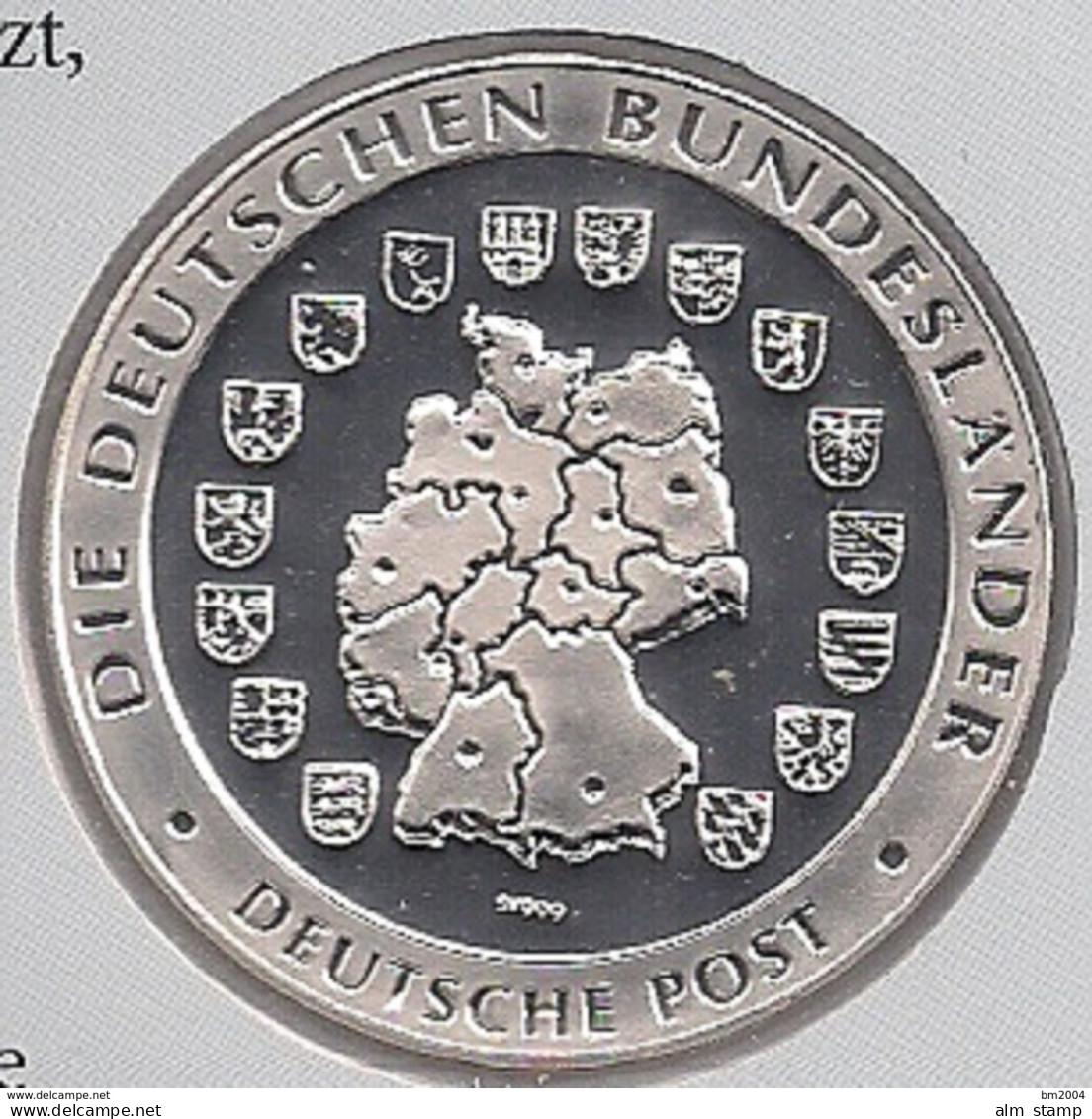 999/1000 Silber Medaille " Baden-Württemberg " PP   36 Mm DMR Rohgewicht : 14 G Prägung : Hochrelief - Souvenirmunten (elongated Coins)