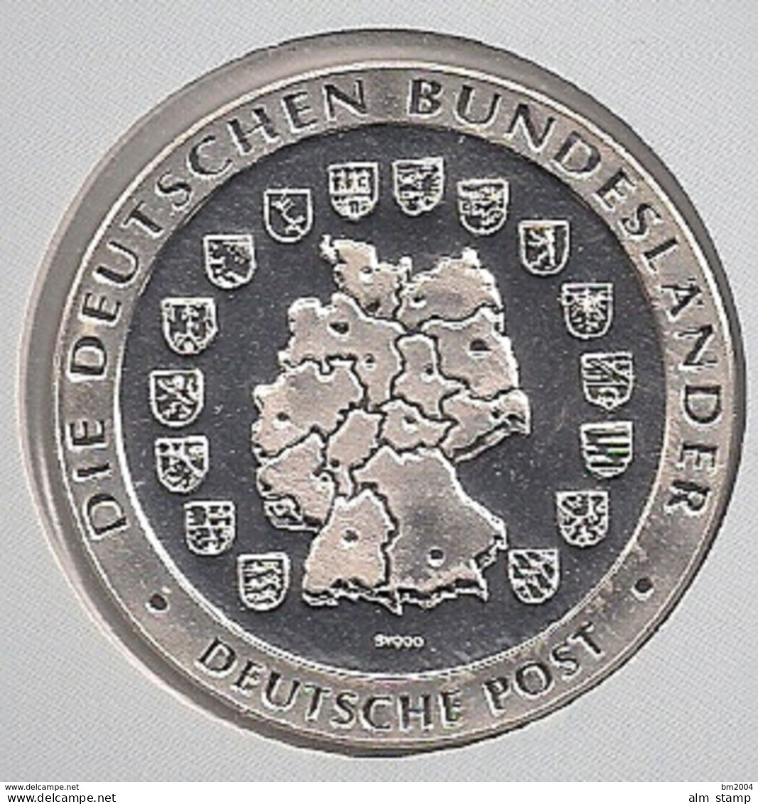 999/1000 Silber Medaille " Thüringen    " PP   36 Mm DMR Rohgewicht : 14 G Prägung : Hochrelief - Monete Allungate (penny Souvenirs)