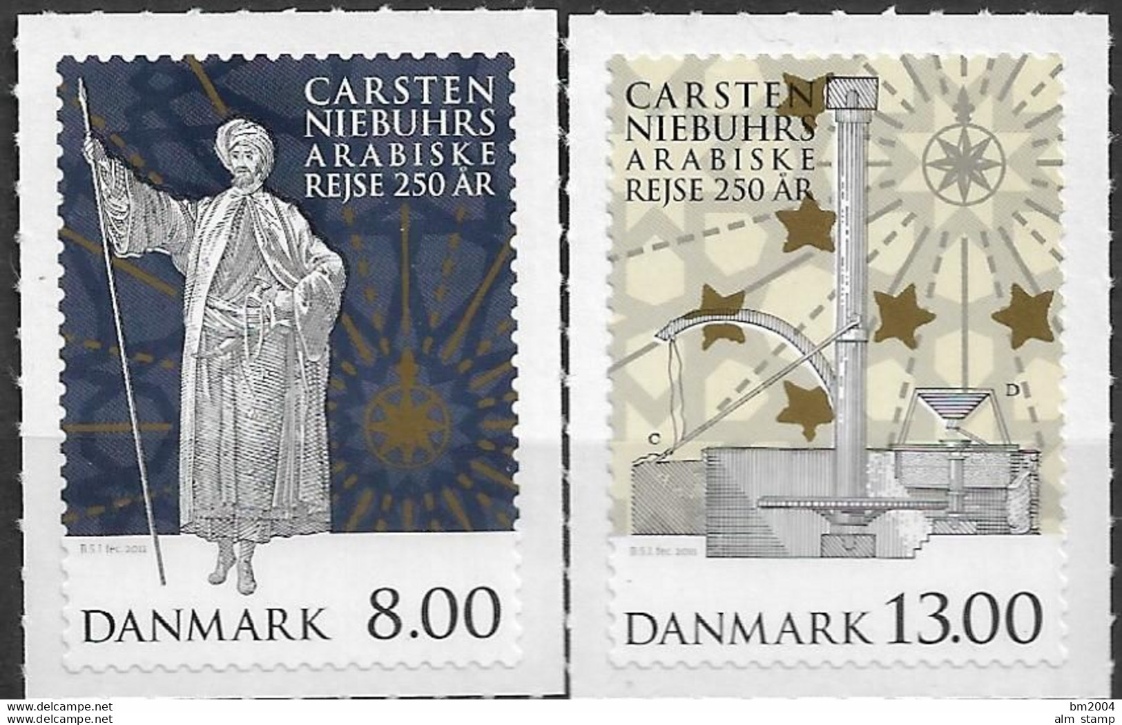 2011 Dänemark Mi. 1648-9**MNH    250. Jahrestag Der Arabischen Reise Von Carsten Niebuhr. - Unused Stamps