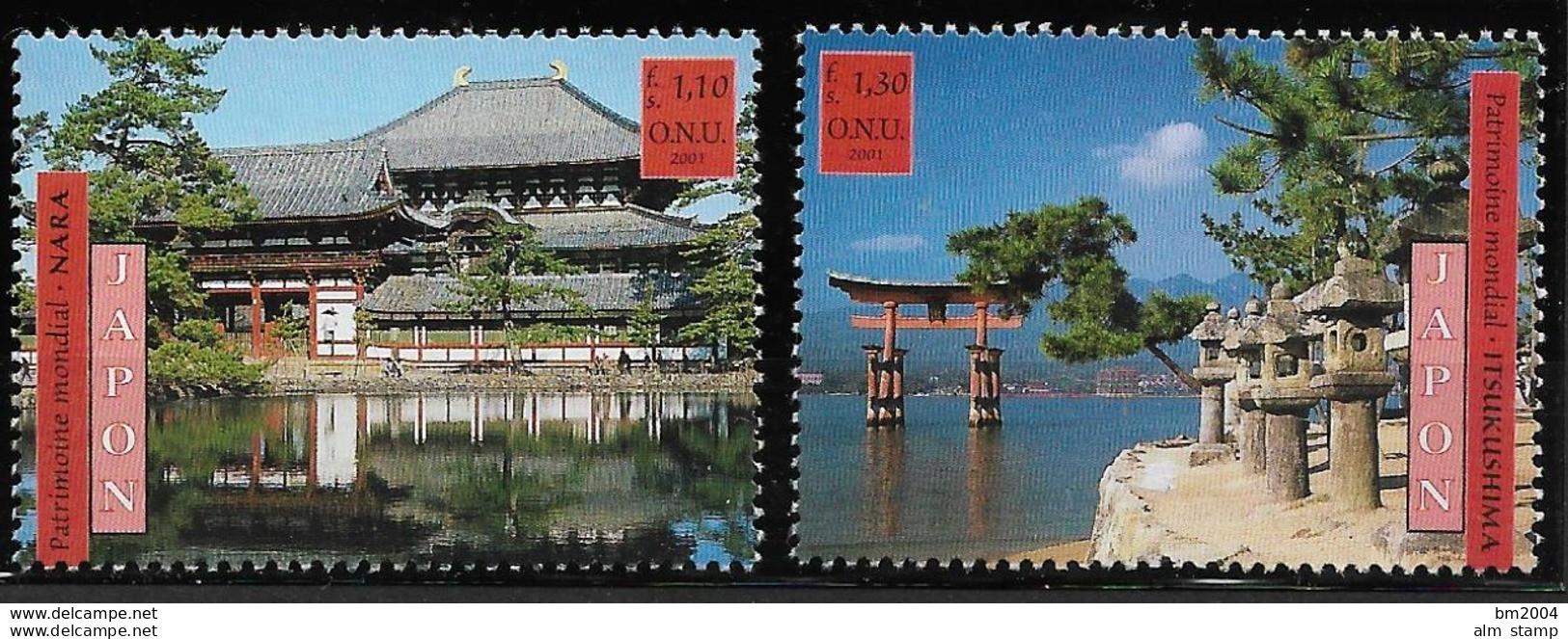 2001 UNO  Genf   Mi. 415-6 **MNH  UNESCO-Welterbe: Japan - Unused Stamps