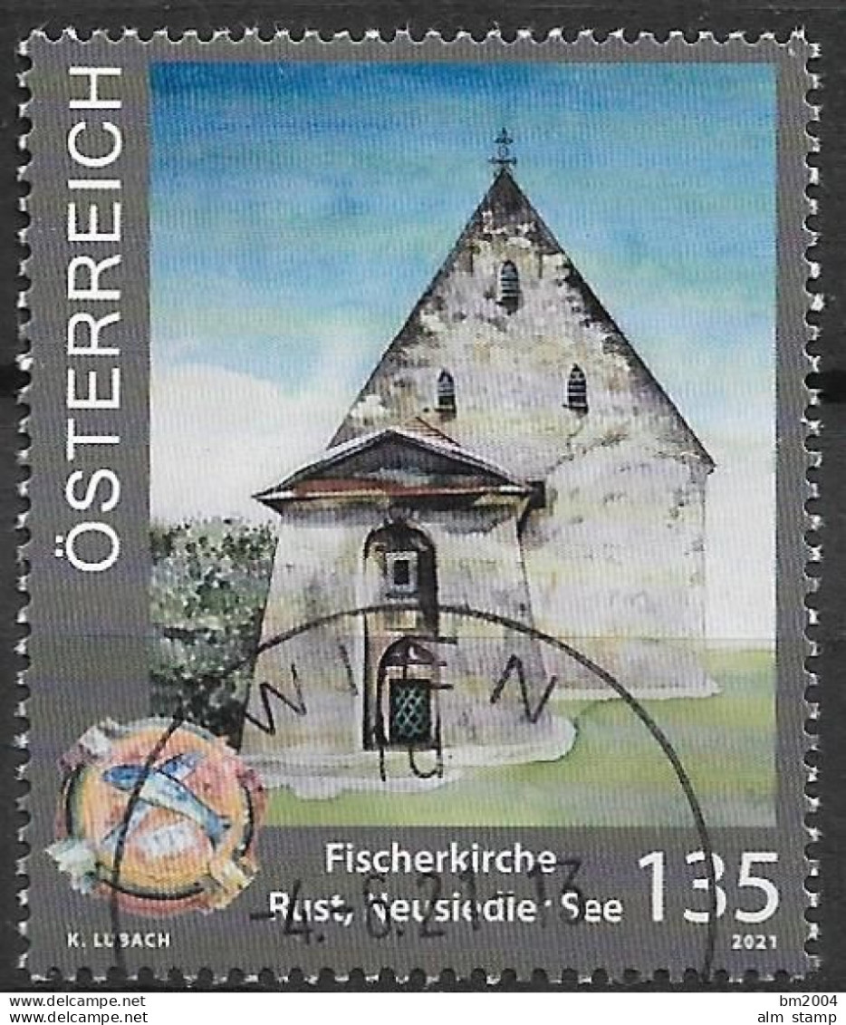 2021 Austria Österreich  Mi. 3587 FD-used  Fischerkirche, Rust - Oblitérés