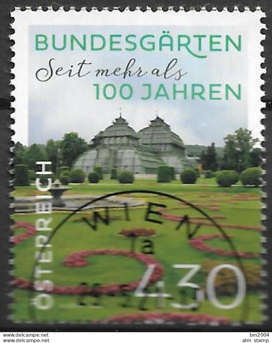 2021 Austria Österreich  Mi. 3585 FD-used  Österreichische Bundesgärten. Großes Palmenhaus Im Schlosspark Schönbrunn - Gebraucht