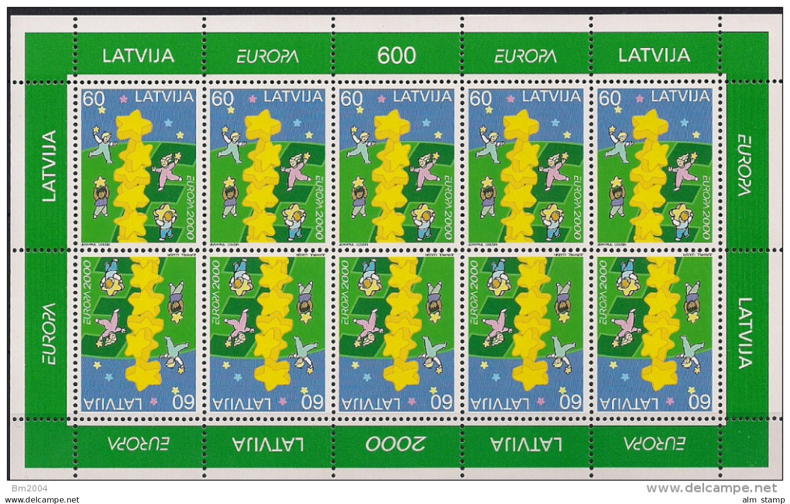 2000 Lettland  Latvija  Lettonie   Mi.517 **MNH  EUROPA Kind Mit Stern - 2000