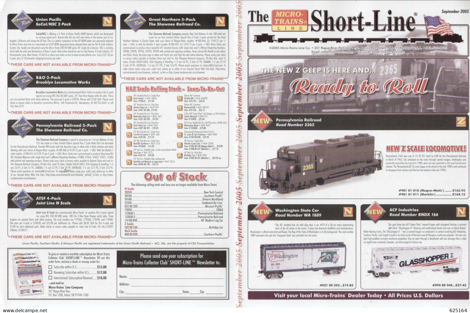 Catalogue MICRO-TRAINS 2005 09 - Short - Line N & Z  - N Scale Collector - Inglés