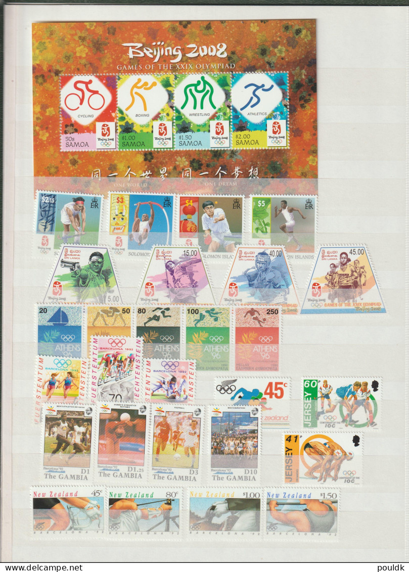 Collection Of 25 Souvenir Sheets And Many Sets With Many Olympic And Football Topics - All MNH/**. Please Read Sales - Collections (sans Albums)