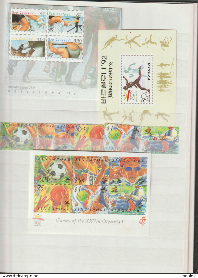 Collection Of 25 Souvenir Sheets And Many Sets With Many Olympic And Football Topics - All MNH/**. Please Read Sales - Collections (sans Albums)