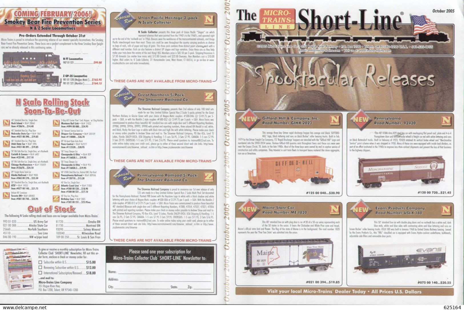 Catalogue MICRO-TRAINS 2005 10 - Short - Line N & Z  - N Scale Collector - Englisch