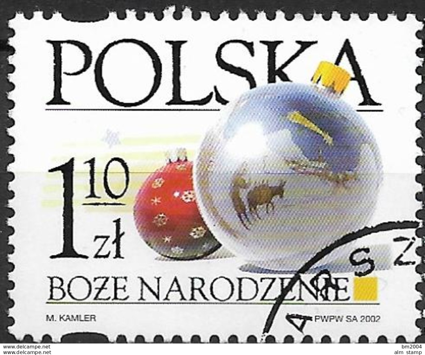 2002  Polen Mi  4013-4 Used Weihnachten - Usados