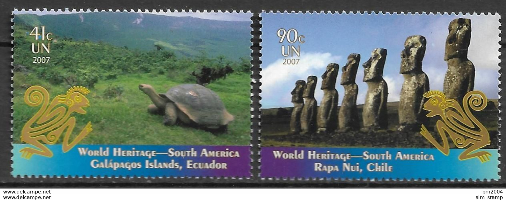 2007 UNO NEW YORK   MI.1066-7 *MNH  . UNESCO-Welterbe: Südamerika. - Blocs-feuillets