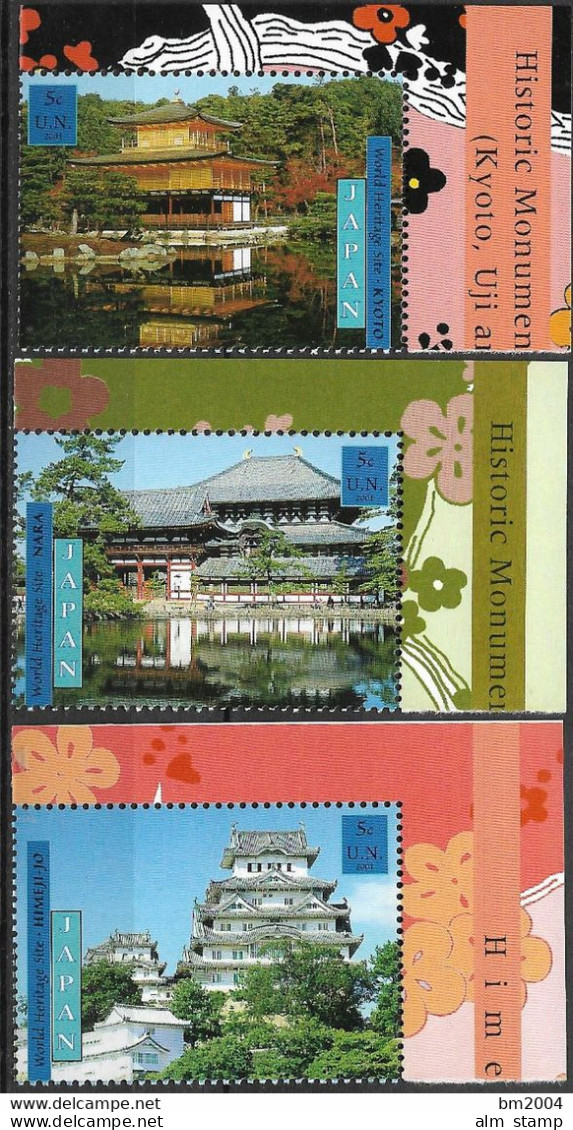 2001 UNO NEW YORK   MI. 874-9  **MNH UNESCO-Welterbe: Japan - Unused Stamps