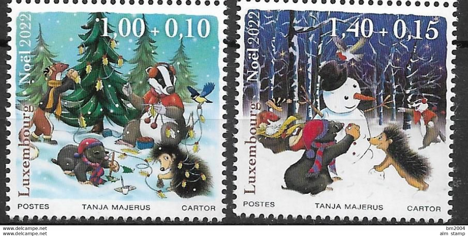 2022 Luxemburg Mi. **MNH Christmas - Nuevos