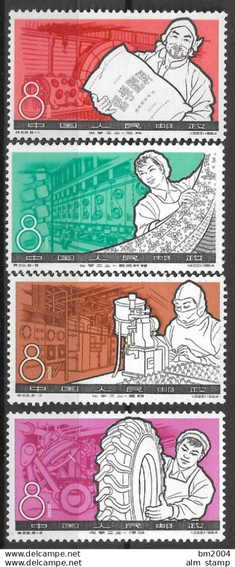 1964 China Mi. 838-845**MNH  Chemische Industrie. - Nuovi