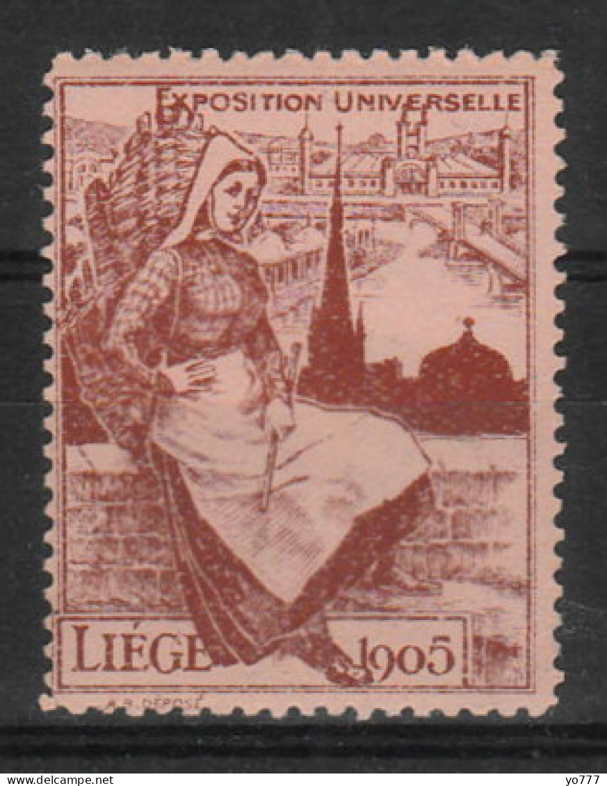 VV-235 1905 Exposition Universelle Liege Vignette MNH** - Otros & Sin Clasificación