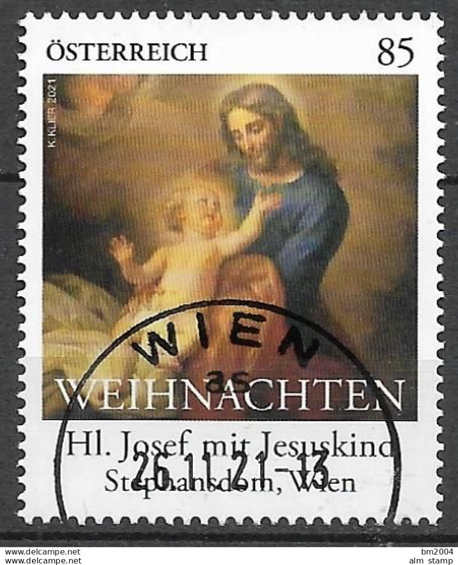 2021 Austria Österreich  Mi  3623 FD- Used    Weihnachten - Oblitérés