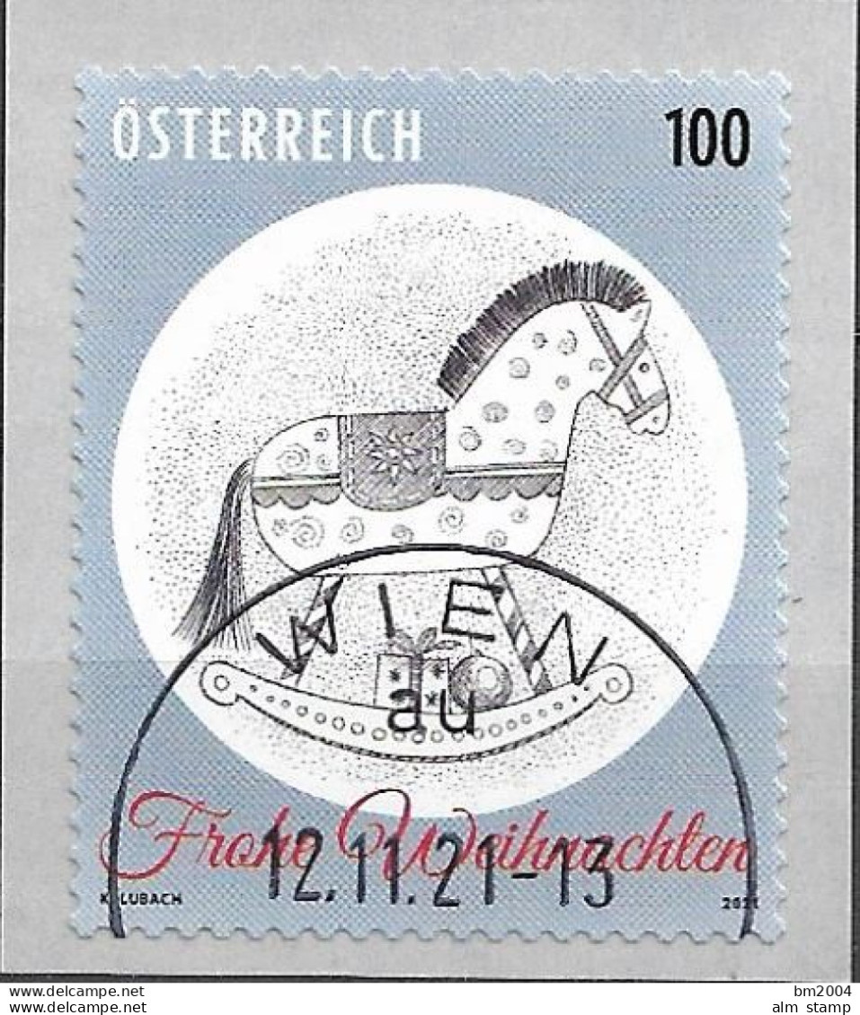 2021 Austria Österreich  Mi  3621R FD- Used  Mit Nr. 1090  Weihnachten : Schaukelpferd. - Used Stamps
