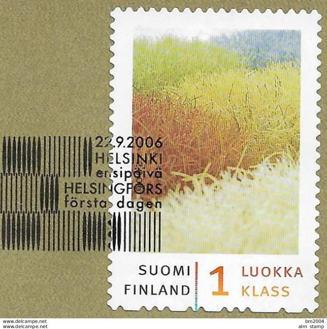 2006 Finnland Mi.  1821 FD-used Briefstück   Meine Marke  Textilkunst Von Ritva Puotila - Oblitérés