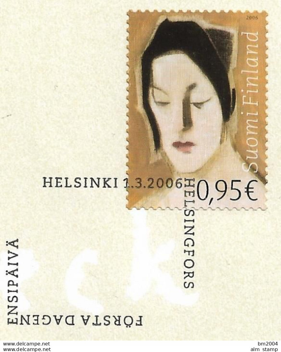 2006 Finnland Mi.  1792 FD-used Briefstück      60. Todestag Von Helene Schjerfbeck - Gebraucht