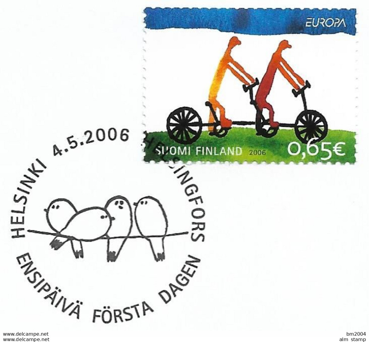 2006 Finnland Mi.  1810 FD-used Briefstück   Europa: Integration. - Gebruikt