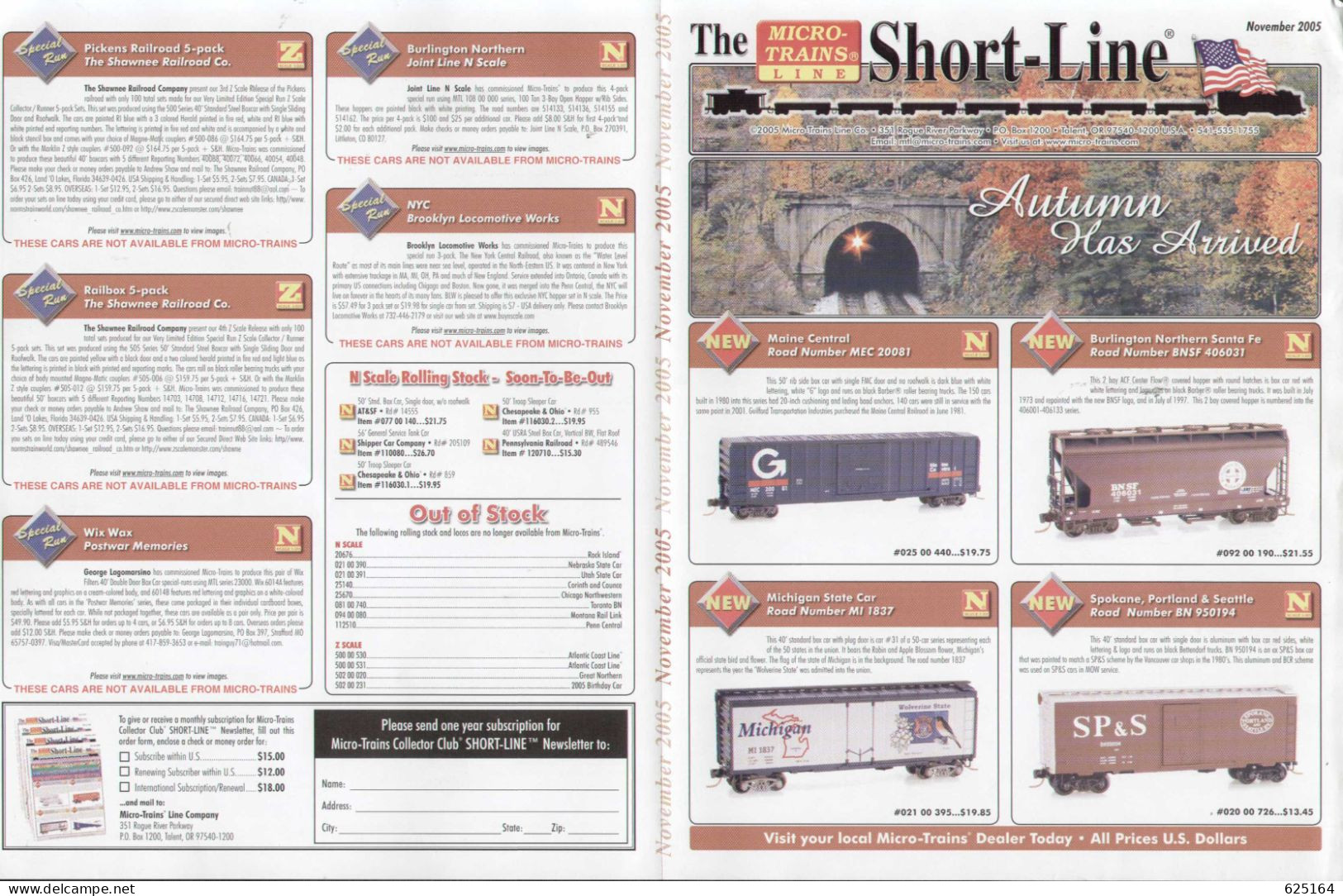 Catalogue MICRO-TRAINS 2005 11 - Short - Line N & Z  - N Scale Collector - Inglés