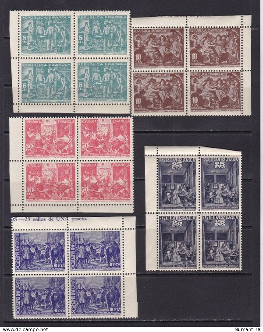 1938 - España - Beneficiencia - Edifil 29/33 - Cuadros De Velazquez - Bloque 4 - MNH - Wohlfahrtsmarken