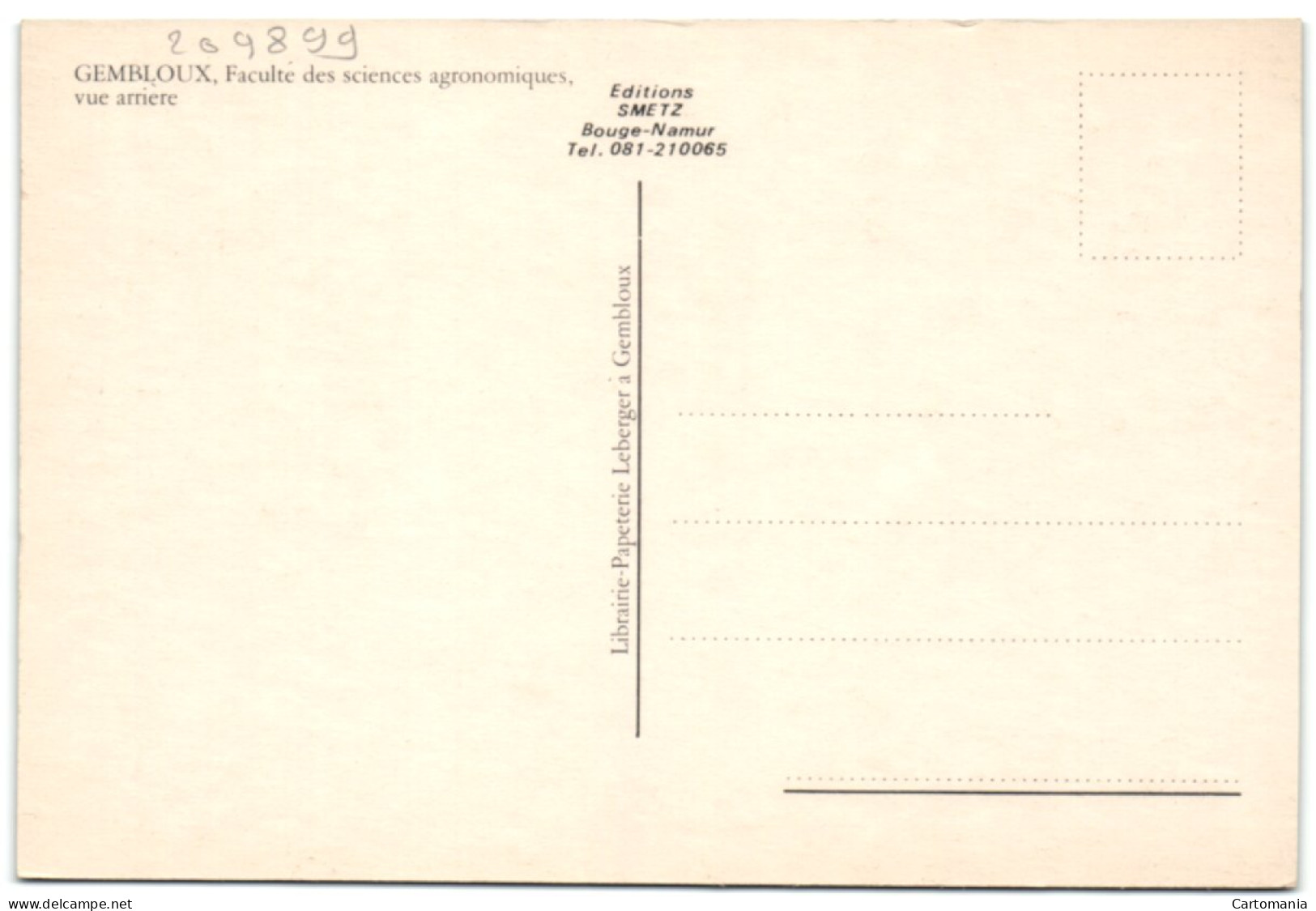 Gembloux - Faculté Des Sciences Agronomiques Vue Arrière - Gembloux