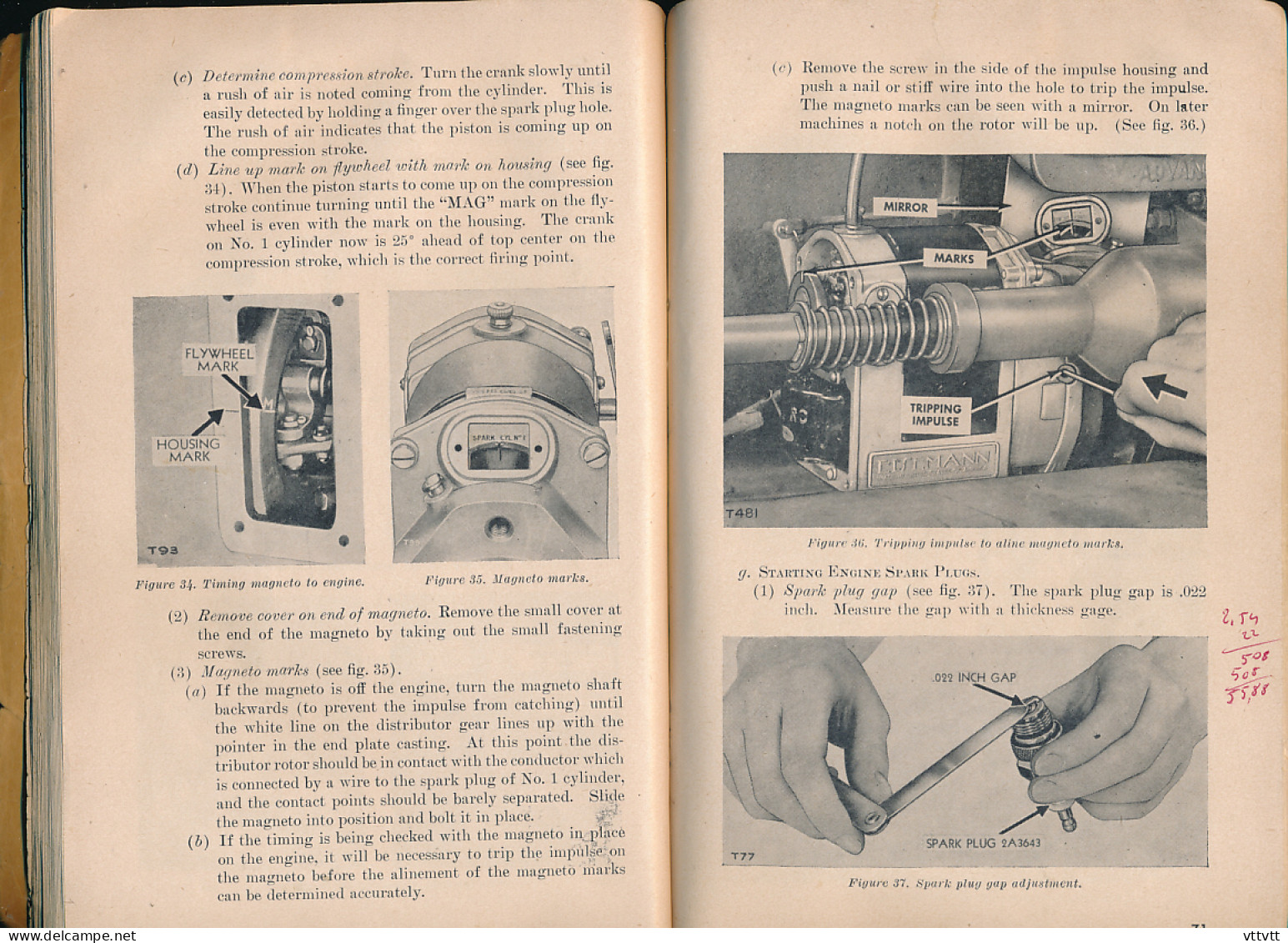 TRACTOR STANDART CATERPILLAR D-8 (1949), EN ANGLAIS : Départments of the Army and Air Force, Maintenance Instructions