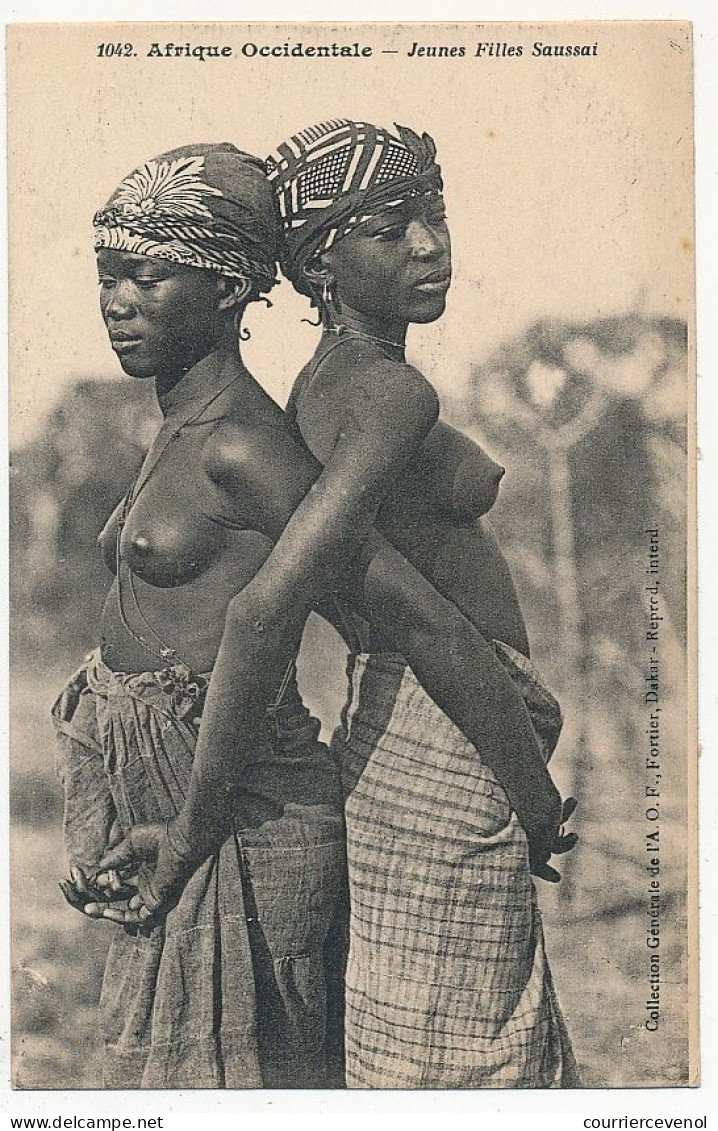 CPA - AFRIQUE OCCIDENTALE - Jeunes Filles "Saussaï" - Editions Fortier, Dakar - Senegal