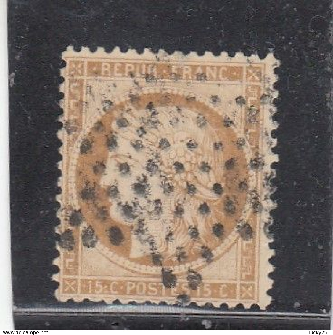 France - Année 1871/75 - N°YT 59 - Type Cérès - Oblitération Etoile Muette -  15c Bistre - 1871-1875 Ceres