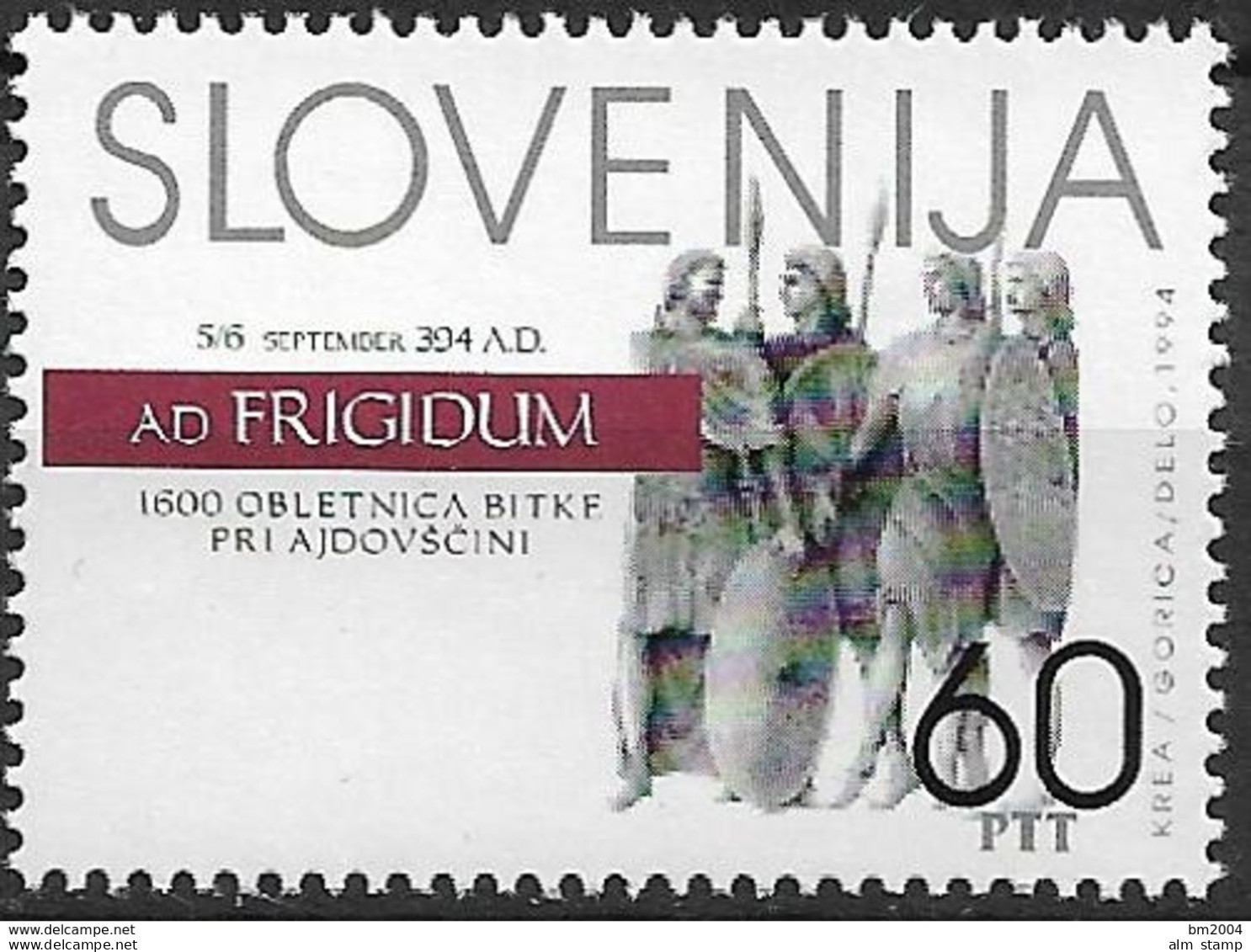 1994 Slowenien  Slovenija Mi.92 **MNH 1600. Jahrestag Der Schlacht Am Frigido - Winter 1994: Lillehammer