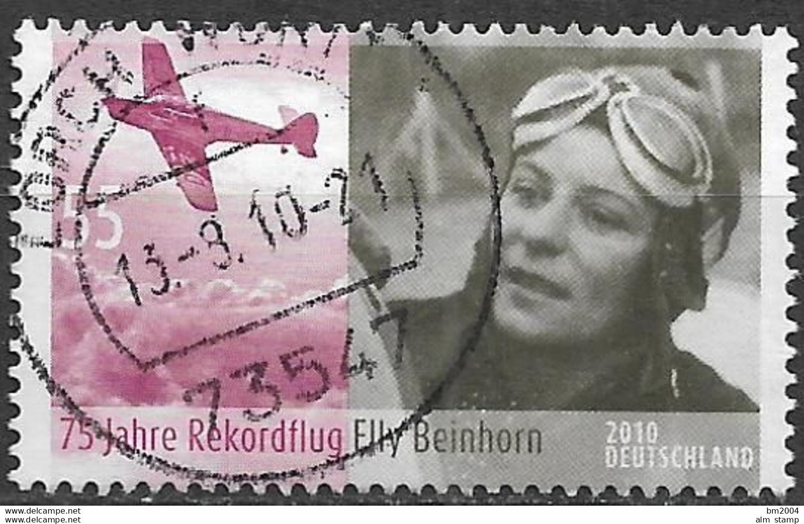 2010  Deutschland Germany .Mi.2814 Used     75. Jahrestag Des Rekordfluges Von Elly Beinhorn. - Gebraucht