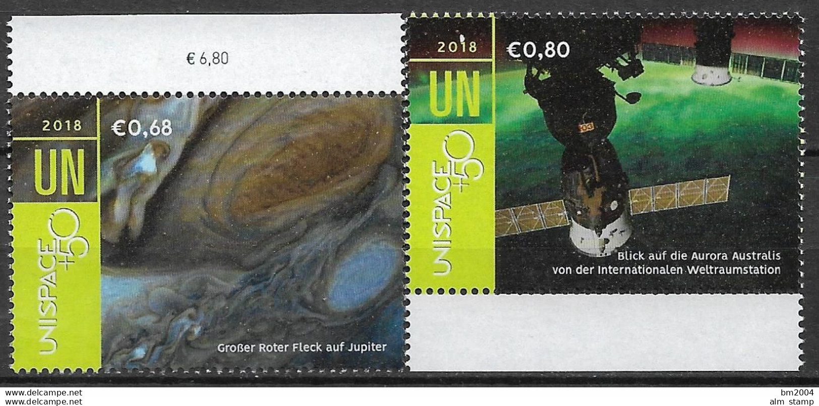 2018 UNO Wien Mi. 1017-8 **MNH  50. Jahrestag Der Ersten UN-Konferenz Zur Erforschung Und Friedlichen Nutzung Des Weltra - Nuevos