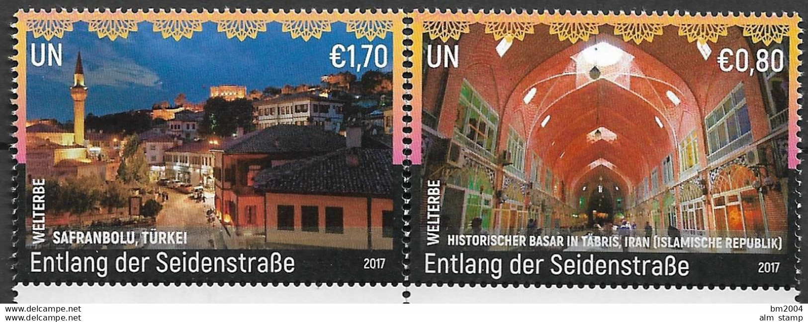 2017 UNO Wien   Mii. 985-6  **MNH    UNESCO-Welterbe: Entlang Der Seidenstraße. - Neufs