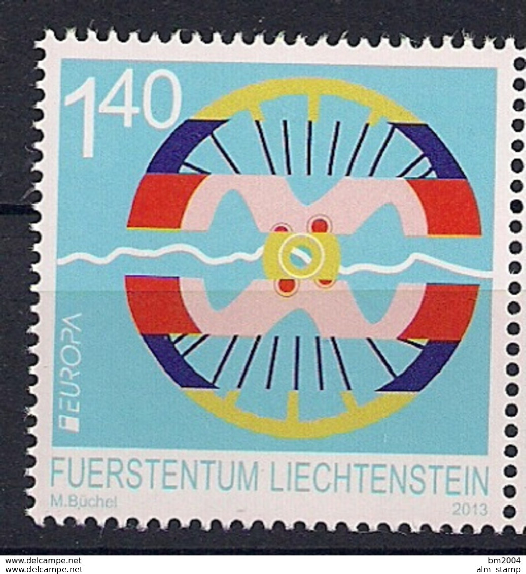 2013 Liechtenstein  Mi.1661**MNH Europa: Postfahrzeuge. - 2013
