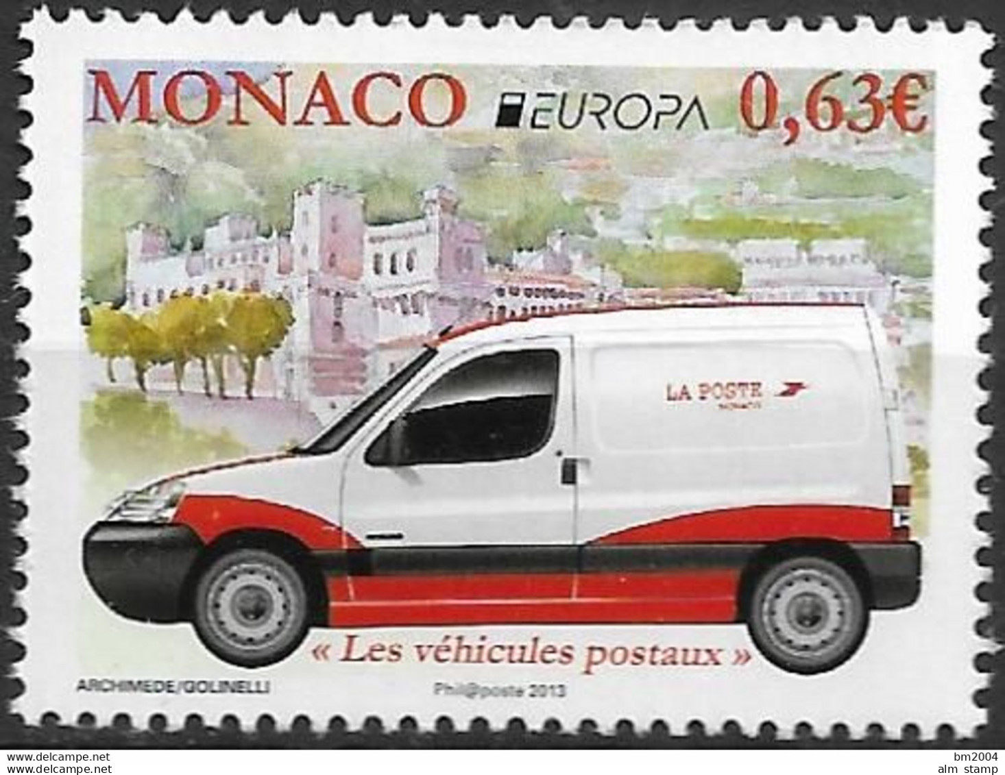 2013 Monaco  Mi.3132**MNH Europa: Postfahrzeuge. - 2013
