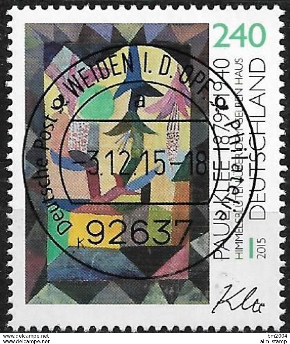 2015 Deutschland Germany  Mi. 3195 FD-used Weiden  75. Todestag Von Paul Klee - Gebraucht